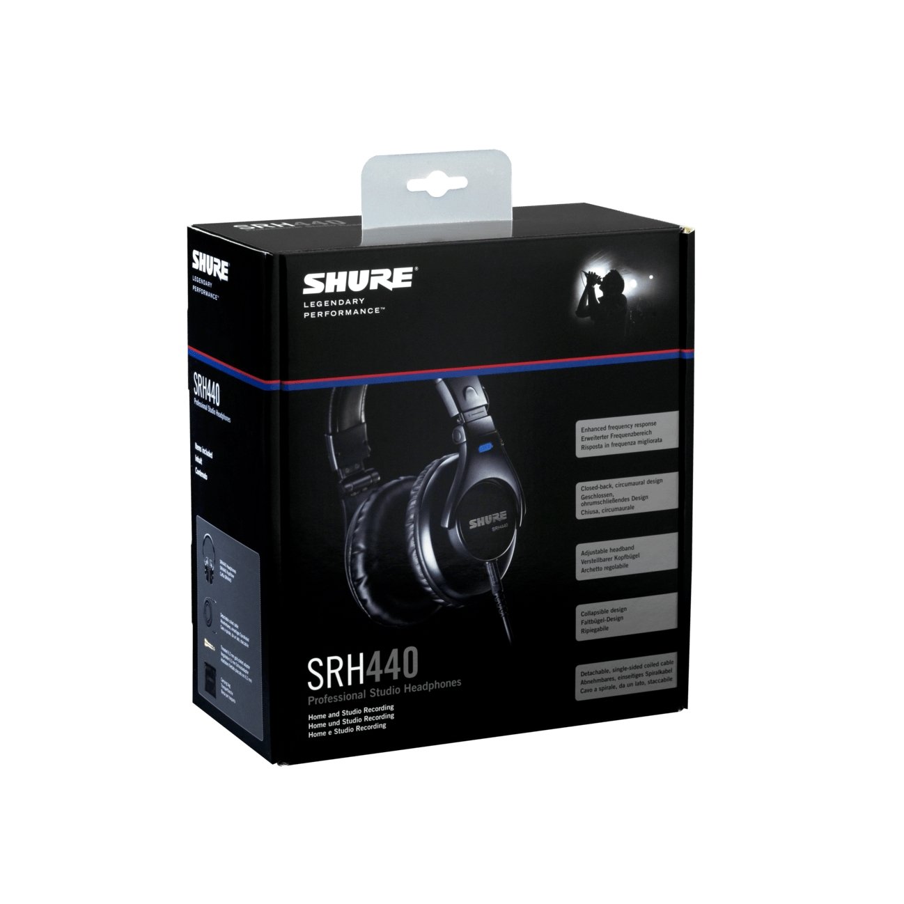 Shure SRH440A Over-Ear Wired Headphones for Monitoring