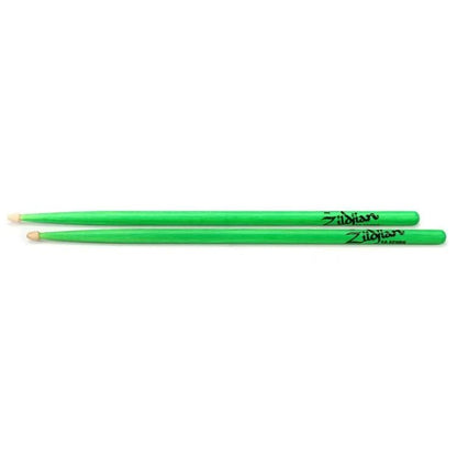 Zildjian Acorn Drumsticks - 5A - Neon Green - Leitz Music-695976340634-z5aacdgg