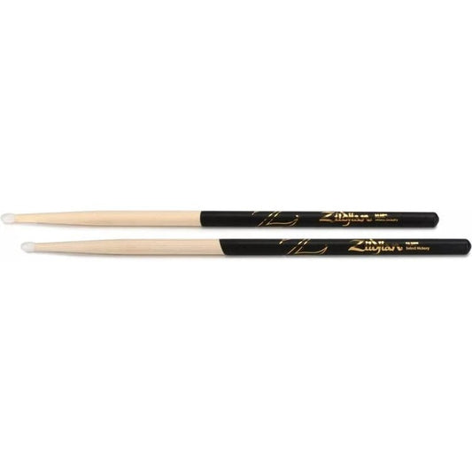 Zildjian Hickory Dip Series Drumsticks - 5A - Nylon Tip - Black - Leitz Music-995479386581-z5and